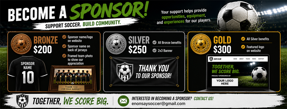SPONSORS NEEDED